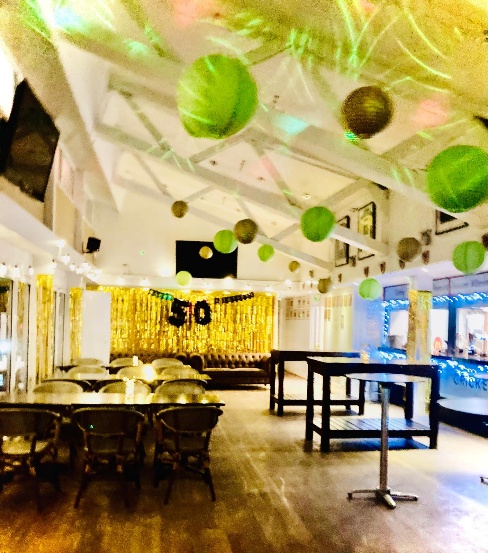Clubhouse arranged for a 30th birthday celebration